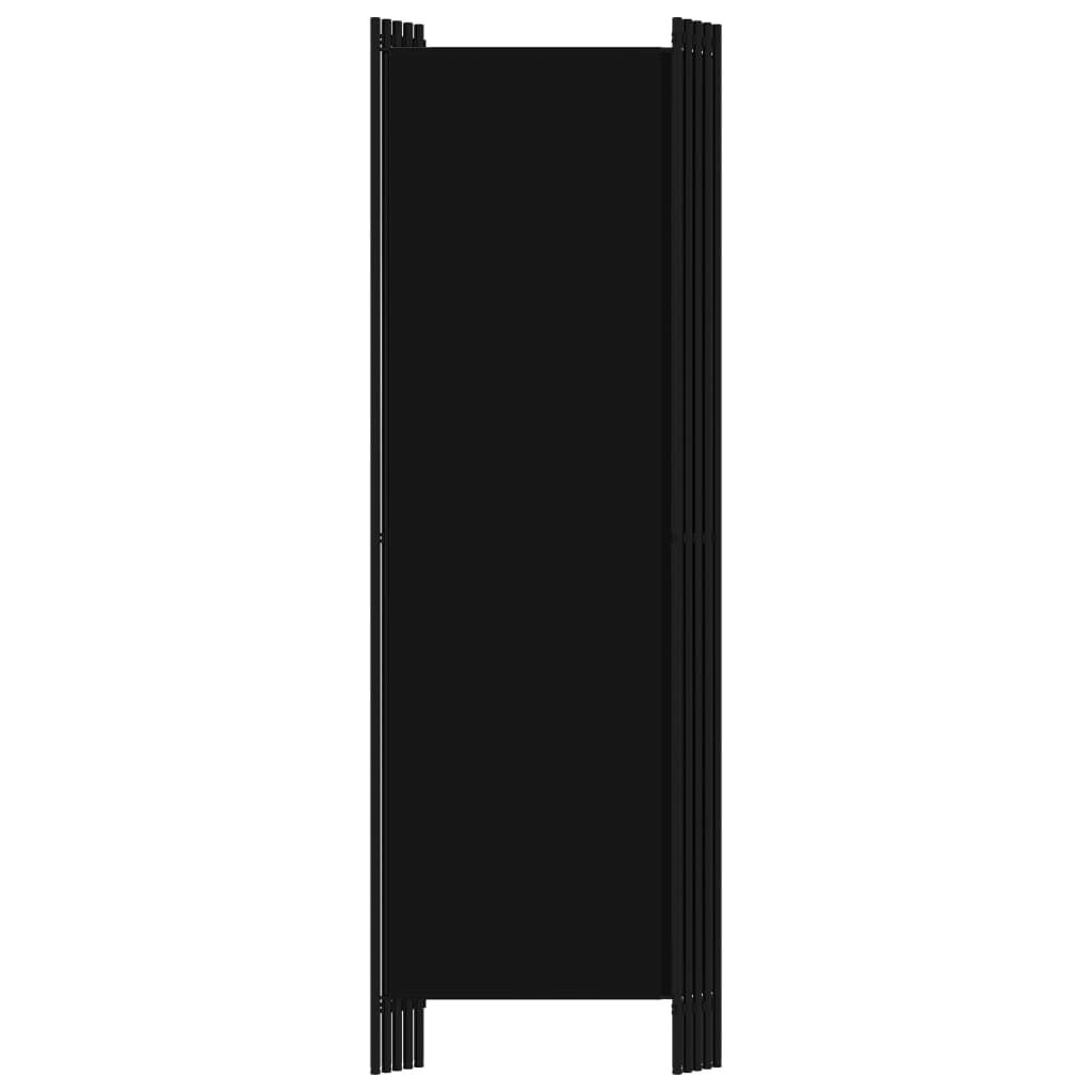 vidaXL Διαχωριστικό Δωματίου με 5 Πάνελ Μαύρο 250 x 180 εκ.