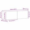 vidaXL Σετ επίπλου τηλεόρασης 5 pcs Μαύρη δρυς 100 x 30 x 30 cm
