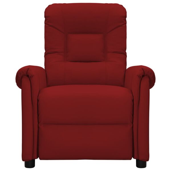 vidaXL Πολυθρόνα Μασάζ Ηλεκτρική Μπορντό από Συνθετικό Δέρμα