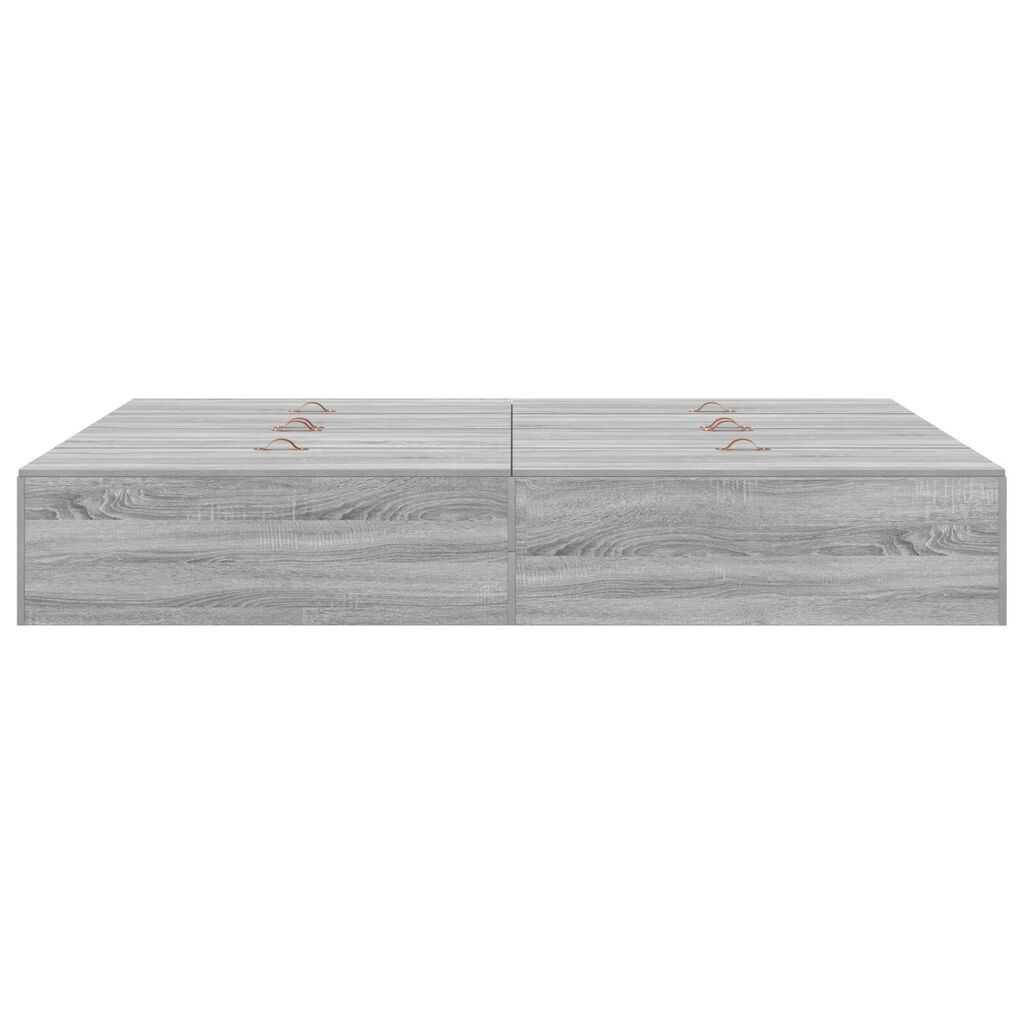 vidaXL Κρεβάτι Αποθήκευσης Γκρι Sonoma 150x200 εκ