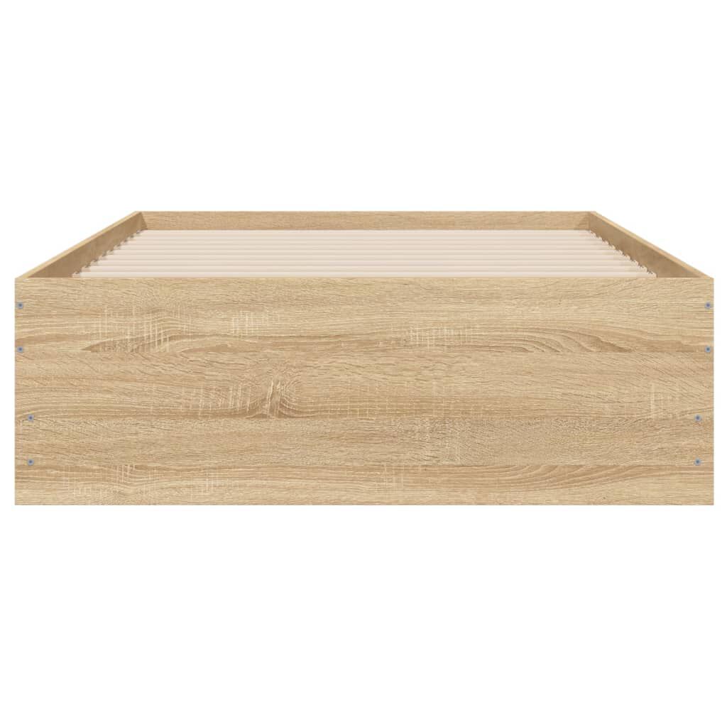 vidaXL Πλαίσιο Κρεβατιού με Συρτάρια Sonoma Δρυς 75x190 εκ. Επεξ. Ξύλο