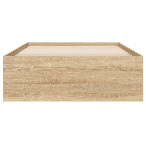 vidaXL Πλαίσιο Κρεβατιού με Συρτάρια Sonoma Δρυς 75x190 εκ. Επεξ. Ξύλο