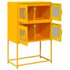 vidaXL Highboard Μουστάρδα κίτρινη 68x39x107 cm Χάλυβας
