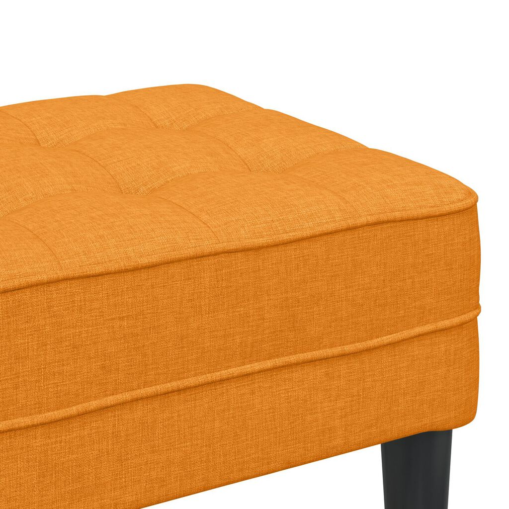 vidaXL Παγκάκι Σκούρο Κίτρινο 113x57x39 εκ. Υφάσμα