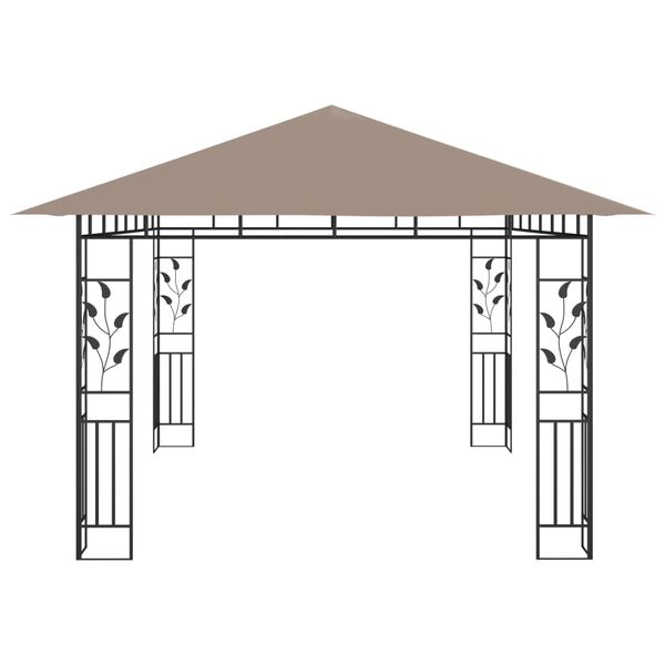 vidaXL Κιόσκι με Αντικουνουπικό Δίχτυ Taupe 4x3x2,73 μ. / 180 γρ./μ²