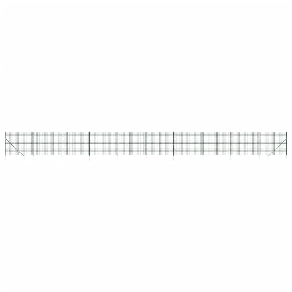 vidaXL Συρματόπλεγμα Περίφραξης Πράσινο 1,8 x 25 μ. με Καρφωτές Βάσεις
