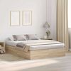 vidaXL Σκελετός Κρεβατιού Sonoma Δρυς 135 x 190 cm Επεξεργασμένο ξύλο