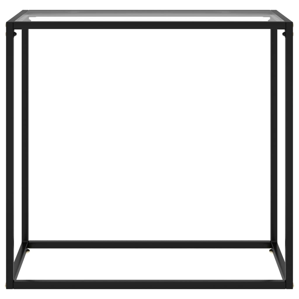 vidaXL Τραπέζι Κονσόλα Διαφανές 80 x 35 x 75 εκ. από Ψημένο Γυαλί