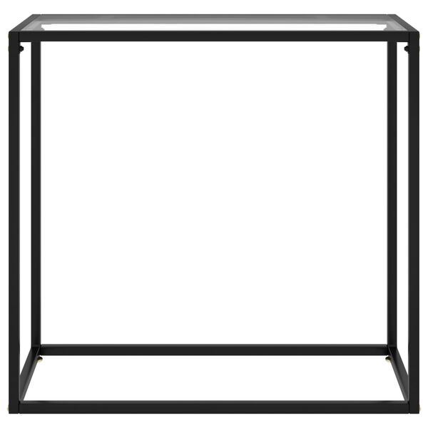 vidaXL Τραπέζι Κονσόλα Διαφανές 80 x 35 x 75 εκ. από Ψημένο Γυαλί