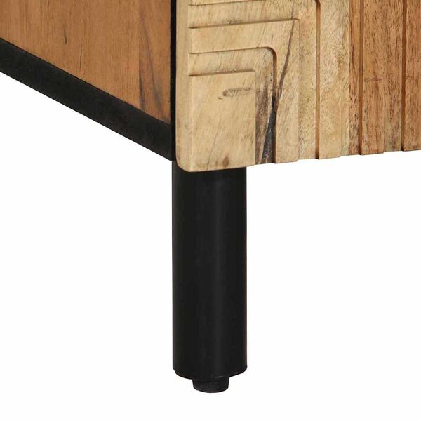 vidaXL Πλαϊνό Γραφείο με ράφι Καφέ 90 x 33 x 75 εκ Μασίφ ξύλο ακακίας