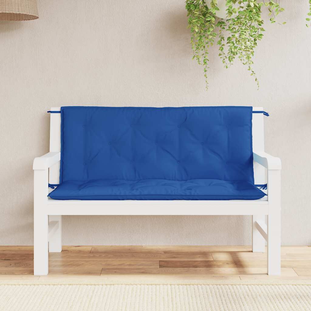 vidaXL Μαξιλάρι Πάγκου Κήπου Μπλε 120x(50+50)x7 εκ. Ύφασμα Oxford
