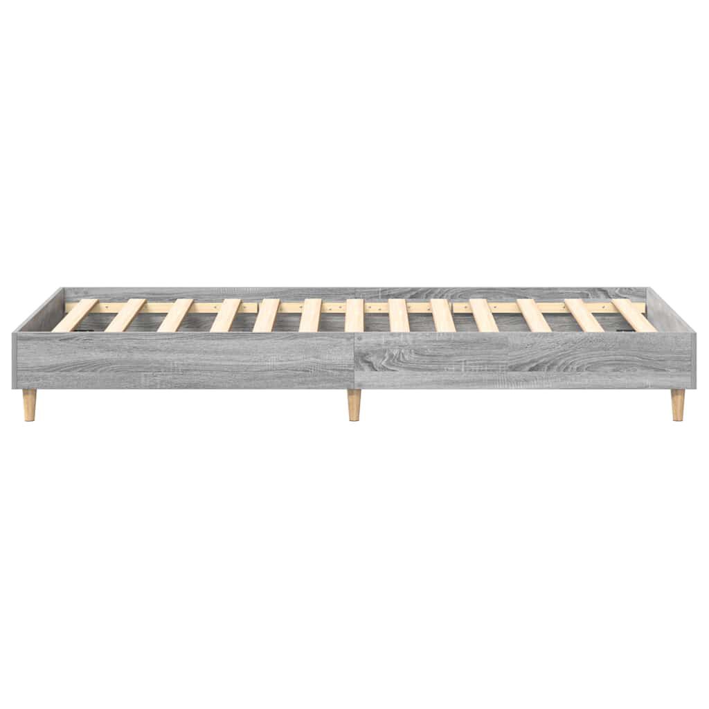 vidaXL Πλαίσιο κρεβατιού χωρίς στρώμα Γκρι Sonoma 100x200 cm