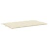 vidaXL Μαξιλάρι Πάγκου Κήπου Κρεμ Λευκό 180x(50+50)x7εκ. Ύφασμα Oxford