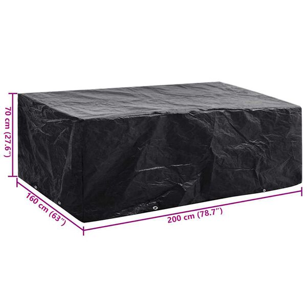 vidaXL Κάλυμμα Επίπλων Κήπου με 8 Κρίκους 200 x 160 x 70 εκ.