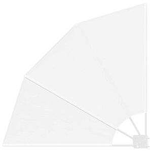 vidaXL Αδιάφανο σκίαστρο μπαλκονιού Λευκό 115 x 115 εκ ύφασμα