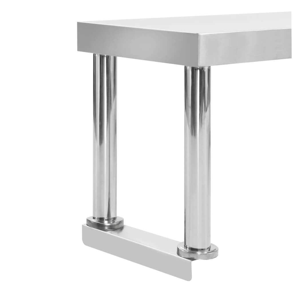 vidaXL Ράφι Επιτραπέζιο για Πάγκο Εργασίας 120x30x35 εκ. Ανοξ. Ατσάλι