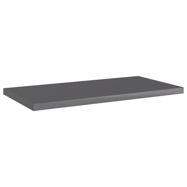 vidaXL Ράφια Βιβλιοθήκης 8 τεμ. Γυαλ. Γκρι 40x20x1,5 εκ. Μοριοσανίδα