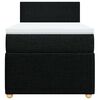 vidaXL Κρεβάτι Boxspring με Στρώμα Μαύρο 90x190 εκ.Υφασμάτινο