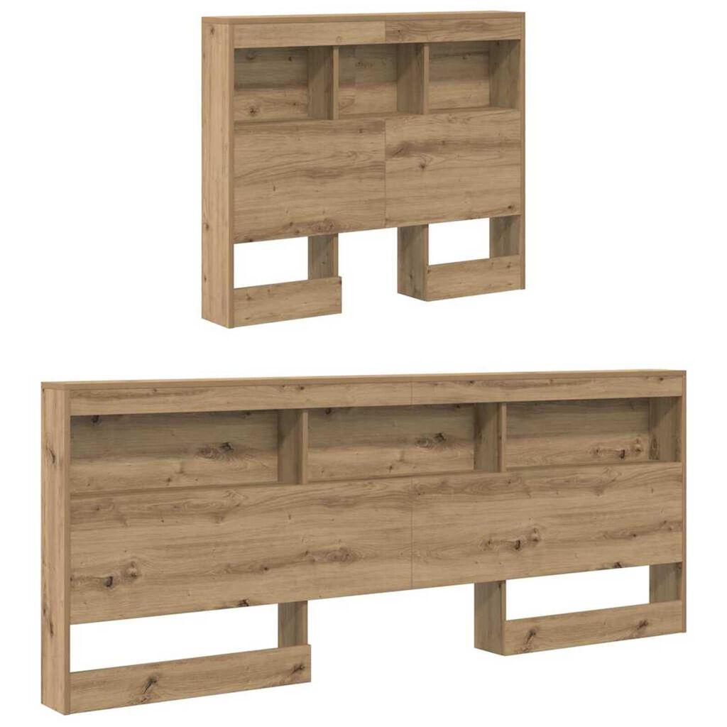 vidaXL Κεφαλάρι Αποθήκης με ράφι artisan δρυς 75 cm Επεξεργασμένο ξύλο