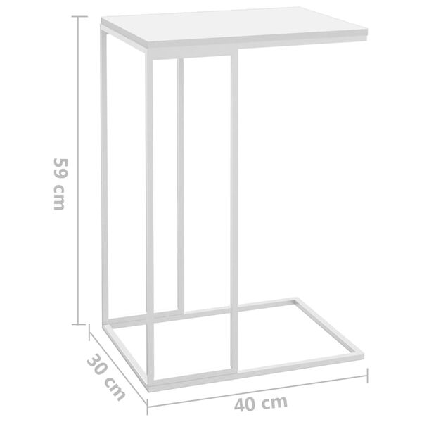 vidaXL Τραπέζι Βοηθητικό Λευκό 40x30x59 εκ. από Επεξεργασμένο Ξύλο