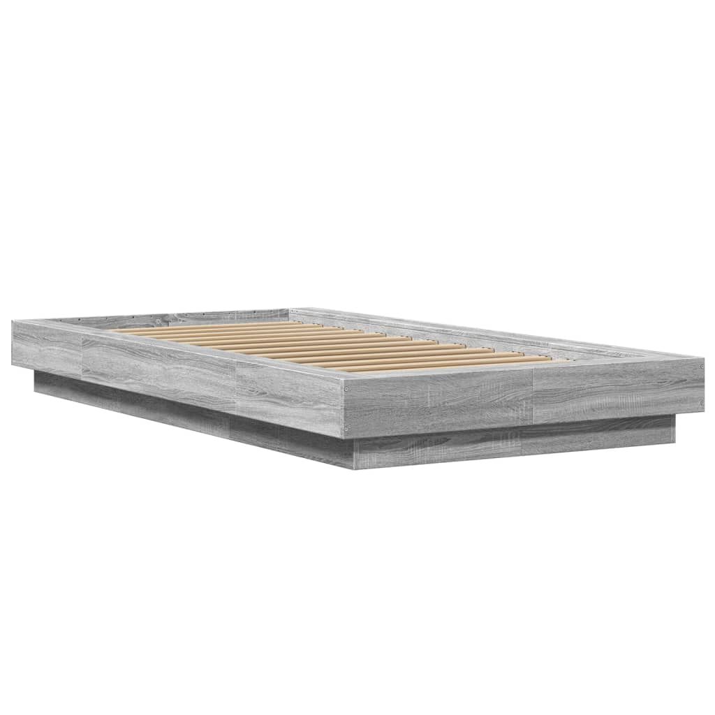 vidaXL Πλαίσιο Κρεβατιού Γκρι Sonoma 90x200 εκ. Επεξεργασμένο Ξύλο