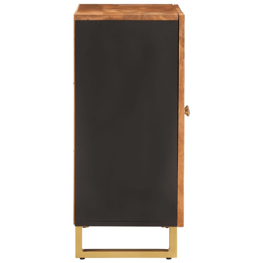 vidaXL Βοηθητικό Έπιπλο Καφέ/Μαύρο 60x33,5x75 εκ. Μασίφ Ξύλο Μάνγκο