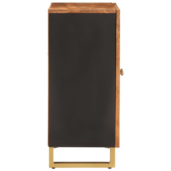 vidaXL Βοηθητικό Έπιπλο Καφέ/Μαύρο 60x33,5x75 εκ. Μασίφ Ξύλο Μάνγκο