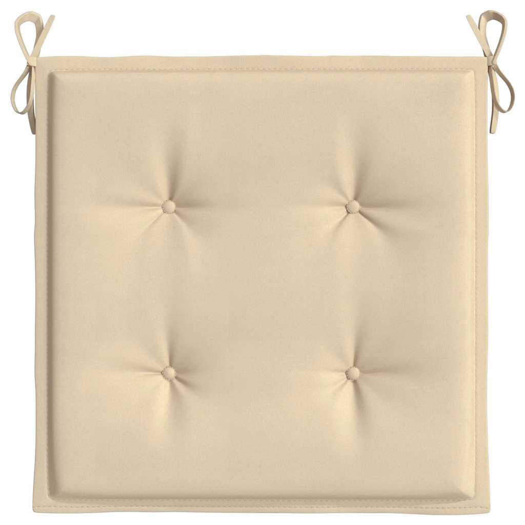 vidaXL Μαξιλάρια Καρέκλας Κήπου 4 τεμ. Μπεζ 50x50x4 εκ. Ύφασμα Oxford