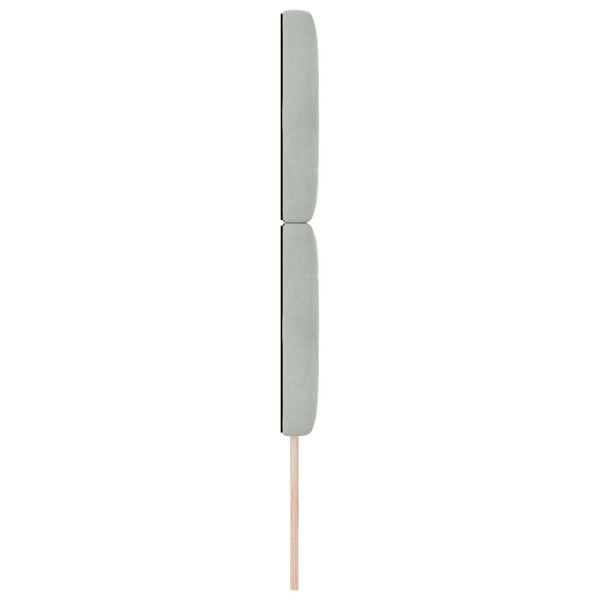 vidaXL LED Κεφαλάρι Ανοιχτό Γκρι 80 cm Βελούδο