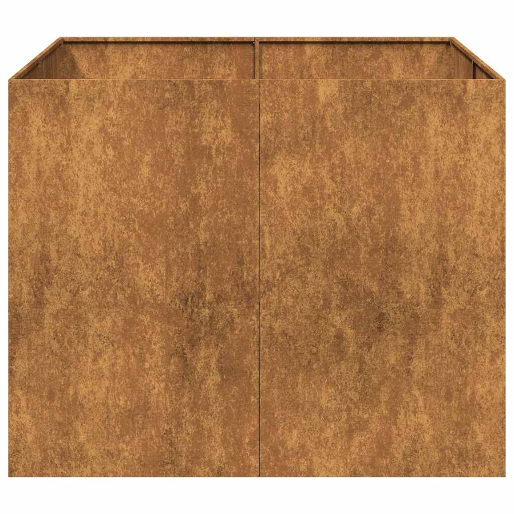 vidaXL Ζαρντινιέρα 100x100x80 εκ. Ατσάλι Σκληρυθέν στον Αέρα