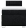 vidaXL Κρεβάτι Boxspring με Στρώμα Μαύρο 100 x 200 εκ. Υφασμάτινο