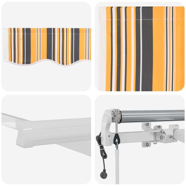 vidaXL Αναδιπλούμενη Τέντα Πολλών Χρωμάτων 400x350 cm