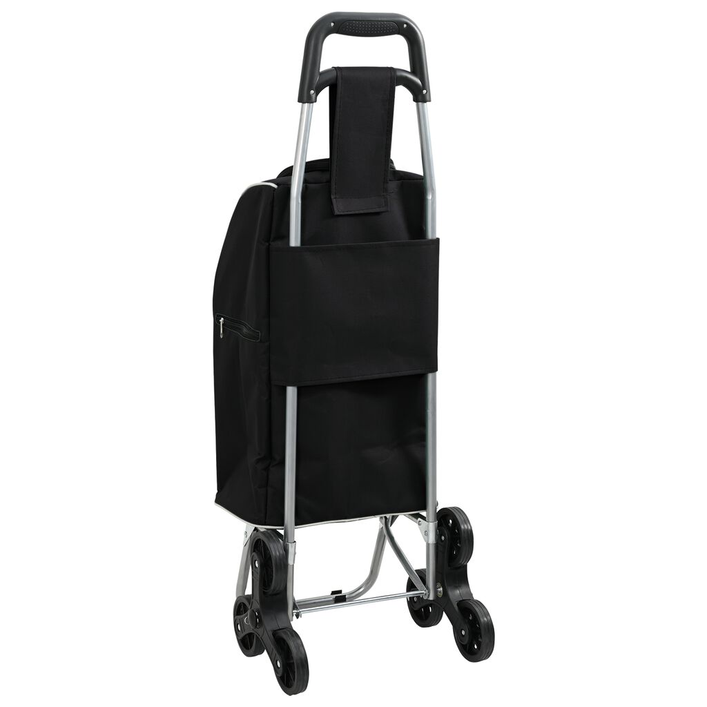 vidaXL Καρότσι Αγορών Μαύρο 39.5 x 36 x 92.5 εκ Ύφασμα Oxford