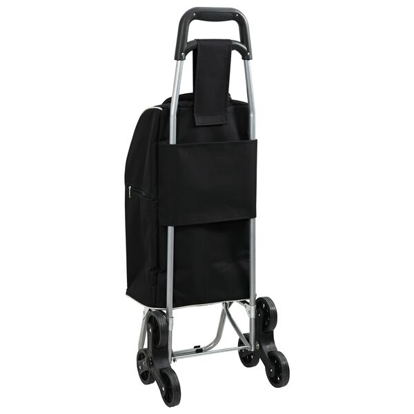 vidaXL Καρότσι Αγορών Μαύρο 39.5 x 36 x 92.5 εκ Ύφασμα Oxford