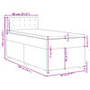 vidaXL Κρεβάτι Boxspring με Στρώμα Σκούρο Καφέ 80x200 εκ. Υφασμάτινο