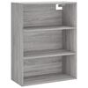 vidaXL Ντουλάπι Γκρι Sonoma 69,5 x 34 x 180 εκ. Επεξεργασμένο Ξύλο