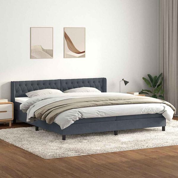 vidaXL Box Spring &Kappa;&rho;&epsilon;&beta;ά&tau;&iota; &mu;&epsilon; &sigma;&tau;&rho;ώ&mu;&alpha; &Sigma;&kappa;&omicron;ύ&rho;&omicron; &gamma;&kappa;&rho;&iota; 180x220 &epsilon;&kappa;. &Beta;&epsilon;&lambda;&omicron;ύ&delta;&iota;&nu;&omicron;