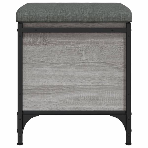 vidaXL Παγκάκι Αποθήκευσης Γκρι Sonoma 42x42x45 εκ. Επεξεργασμένο Ξύλο