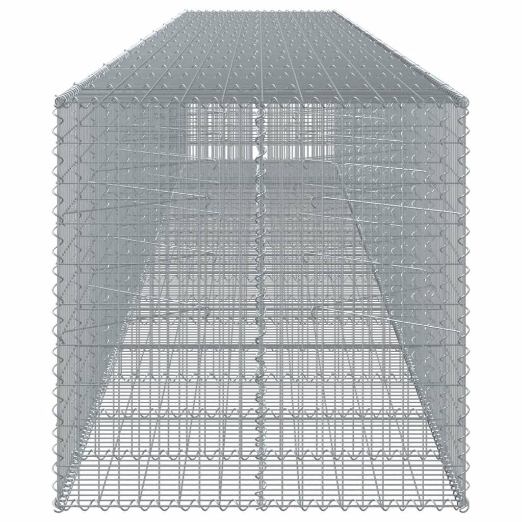 vidaXL Συρματοκιβώτιο με Κάλυμμα 850x100x100εκ από Γαλβανισμένο Χάλυβα