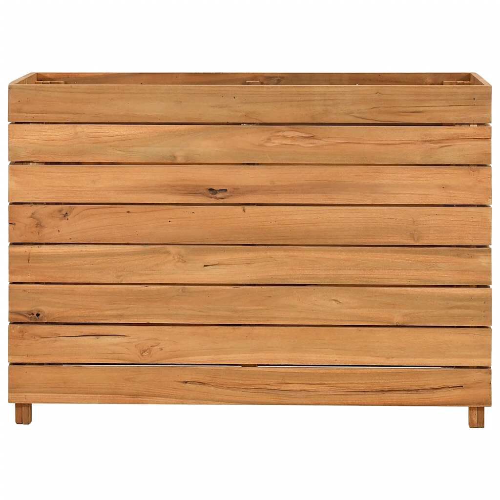 vidaXL Ζαρντινιέρα Υπερυψωμένη 100x40x72 εκ. Ανακυκλ. Ξύλο Teak/Ατσάλι