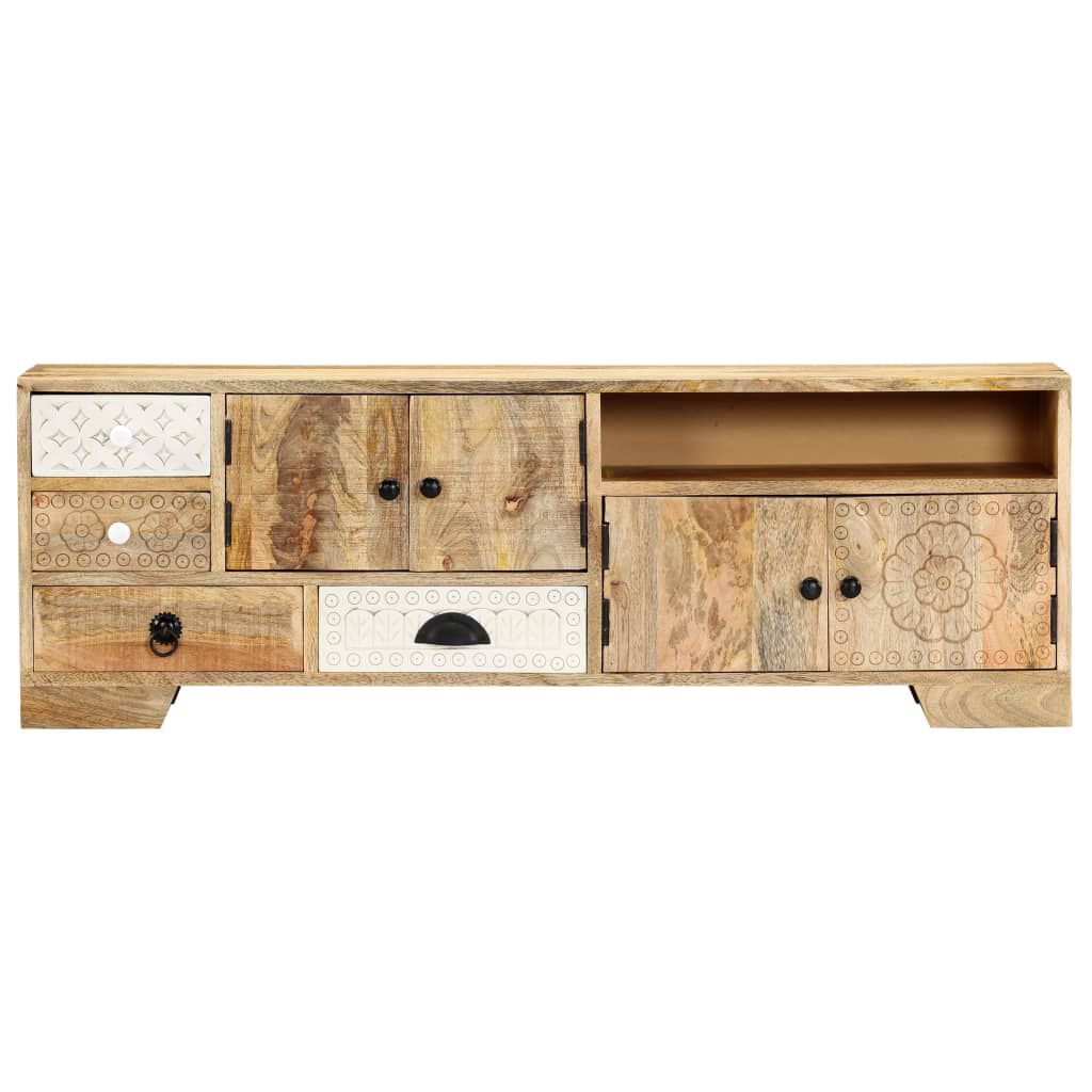 vidaXL Έπιπλο Τηλεόρασης 120 x 30 x 40 εκ. από Μασίφ Ξύλο Μάνγκο