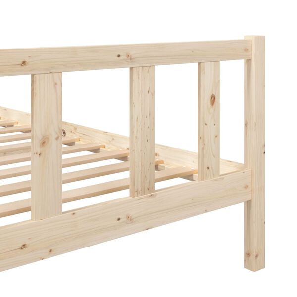 vidaXL Πλαίσιο Κρεβατιού 120 x 190 εκ. από Μασίφ Ξύλο Small Double
