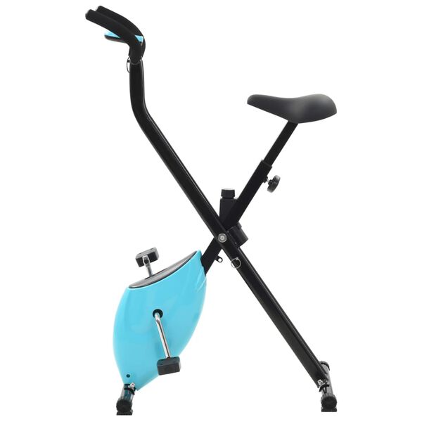 vidaXL Ποδήλατο Γυμναστικής X-Bike με Αντίσταση Ιμάντα Μπλε