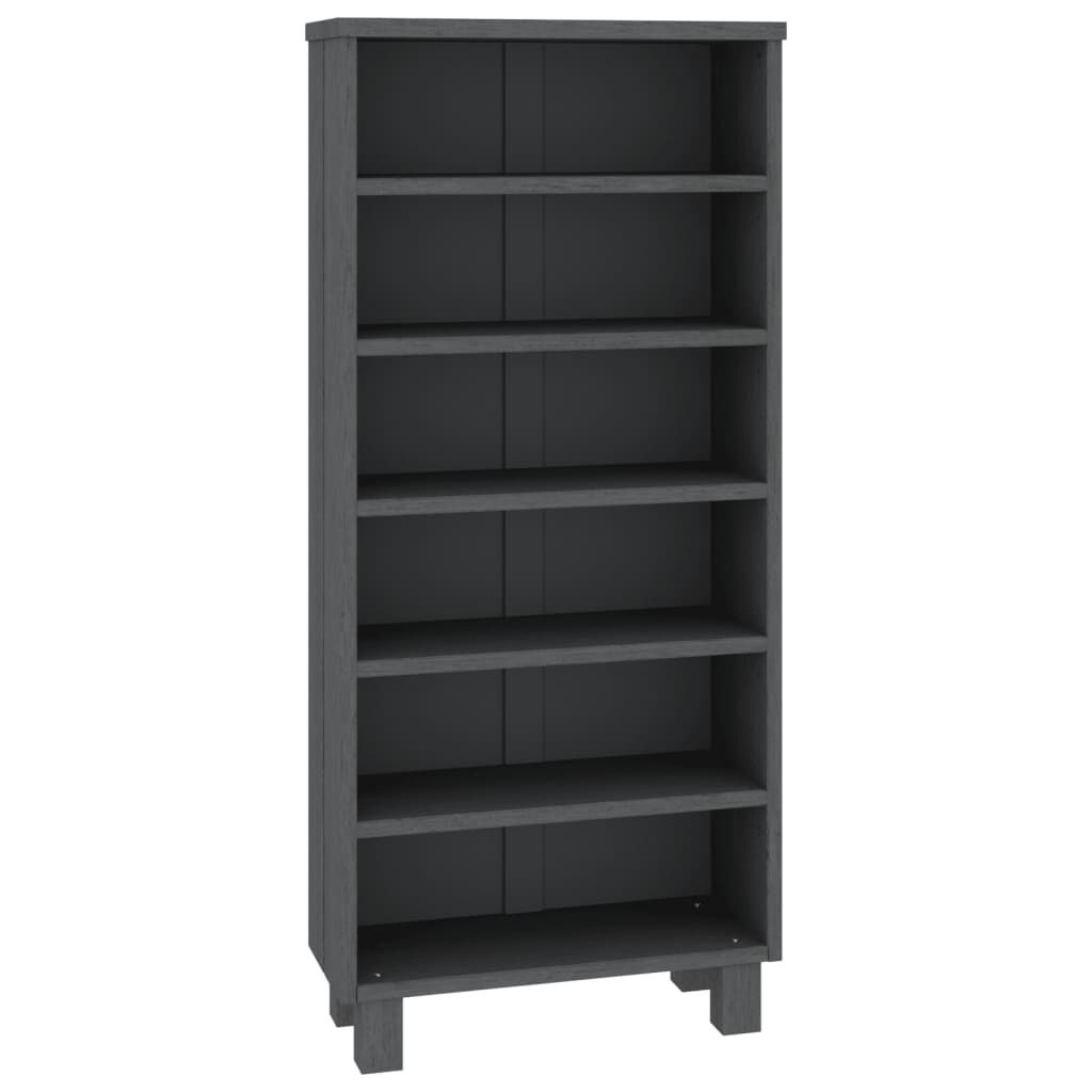 vidaXL Ραφιέρα CD HAMAR Σκ. Γκρι 45x18x100 εκ. Μασίφ Ξύλο Πεύκου