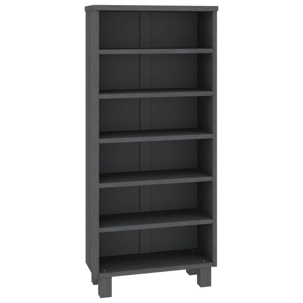 vidaXL Ραφιέρα CD HAMAR Σκ. Γκρι 45x18x100 εκ. Μασίφ Ξύλο Πεύκου