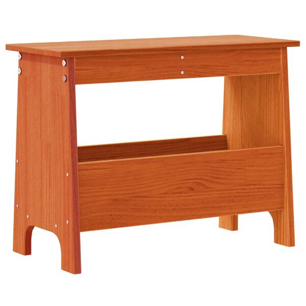 vidaXL Παγκάκι Χολ Καφέ Κεριού 60x28x45 εκ. από Μασίφ Ξύλο Πεύκου