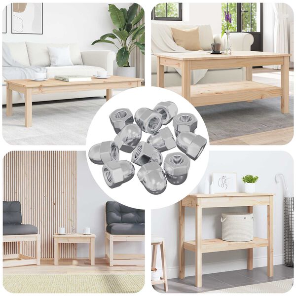 vidaXL &Kappa;&alpha;&rho;ύ&delta;&iota; 12 pcs &Alpha;&sigma;&eta;&mu;ί M6 x 10 &chi;&iota;&lambda;. &Sigma;ί&delta;&epsilon;&rho;&omicron;