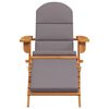 vidaXL Καρέκλα Κήπου Adirondack με Υποπόδιο από Μασίφ Ξύλο Ακακίας