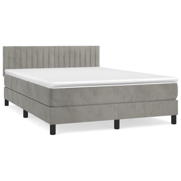 vidaXL &Kappa;&rho;&epsilon;&beta;ά&tau;&iota; Boxspring &mu;&epsilon; &Sigma;&tau;&rho;ώ&mu;&alpha; &Alpha;&nu;&omicron;&iota;&chi;&tau;ό &Gamma;&kappa;&rho;&iota; 140x200 &epsilon;&kappa;. &Beta;&epsilon;&lambda;&omicron;ύ&delta;&iota;&nu;&omicron;