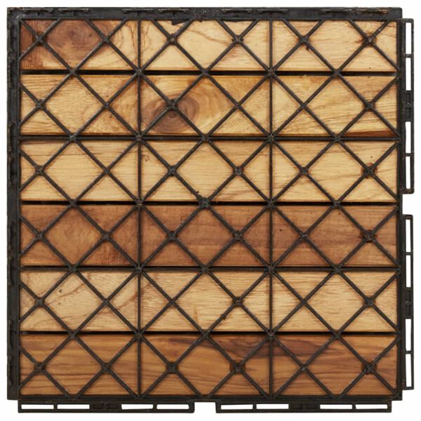 vidaXL Πλακάκια Deck 20 τεμ. 30 x 30 εκ. από Μασίφ Ξύλο Teak